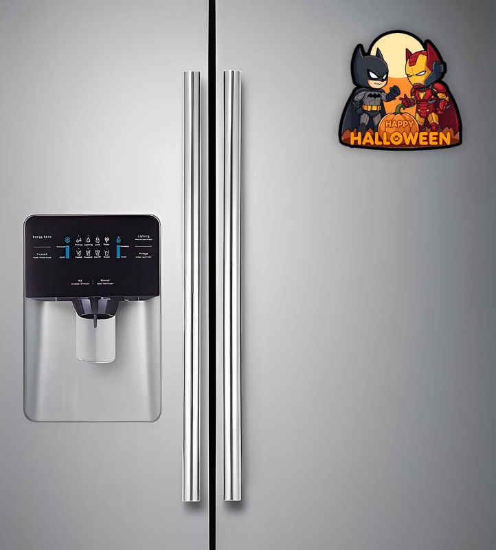 Wooden Fridge Magnet for Refrigerator Stylish  Decorative Items for Kitchen   Magnet for Almirah   Washing Machine   Indian Souvenir Gift Items (Happy Halloween)